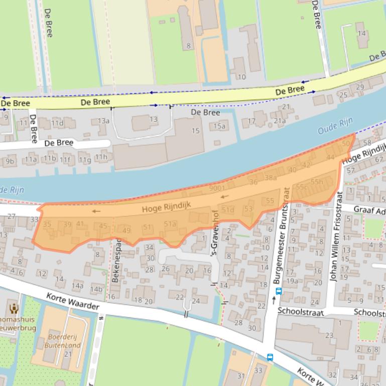 Kaart van postcodegebied 2415AD.