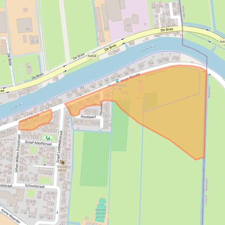 Kaart van postcodegebied 2415AE.