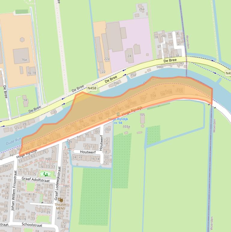Kaart van postcodegebied 2415AG.