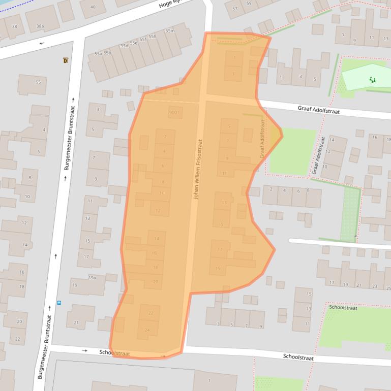 Kaart van postcodegebied 2415AK.