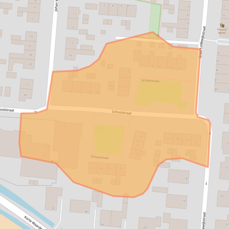 Kaart van postcodegebied 2415AM.
