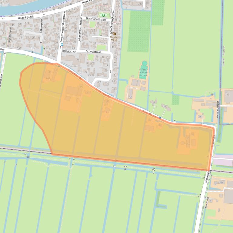 Kaart van postcodegebied 2415AT.
