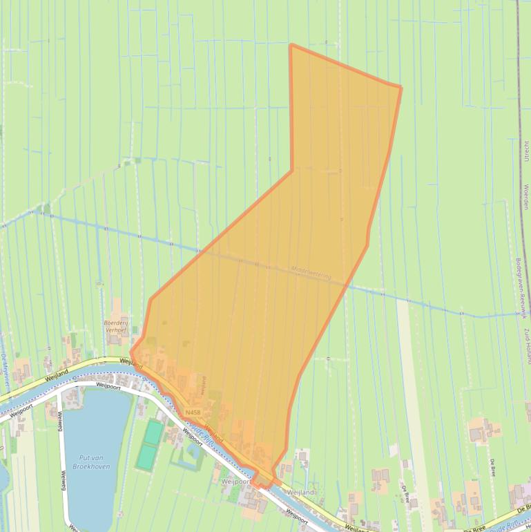 Kaart van postcodegebied 2415BB.