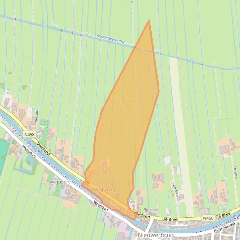 Kaart van postcodegebied 2415BC.