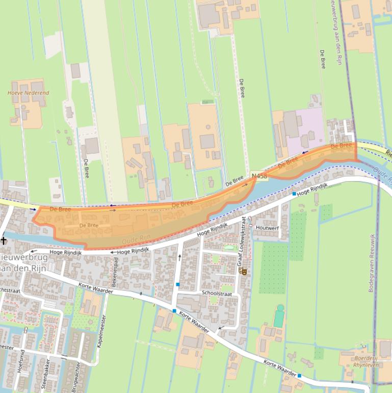 Kaart van postcodegebied 2415BE.