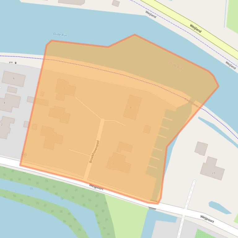 Kaart van postcodegebied 2415BS.