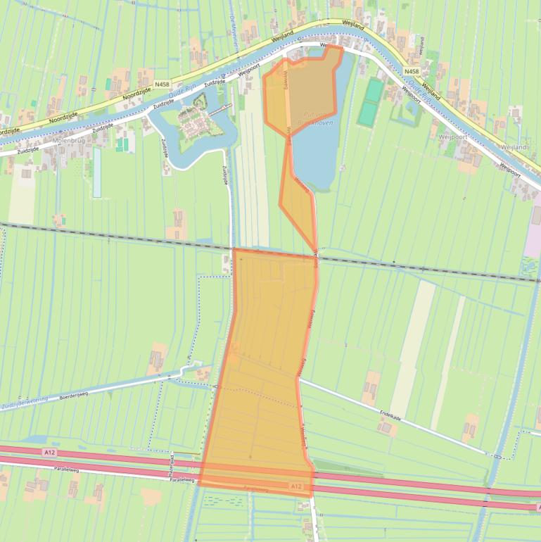Kaart van postcodegebied 2415BT.
