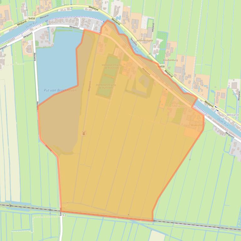 Kaart van postcodegebied 2415BW.