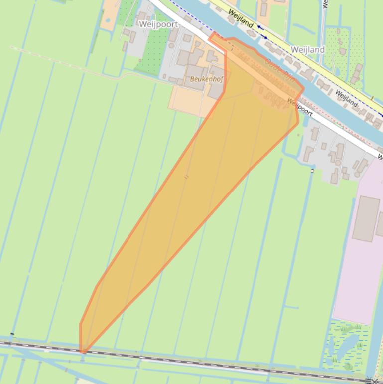 Kaart van postcodegebied 2415BX.