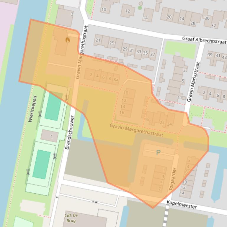 Kaart van postcodegebied 2415CA.