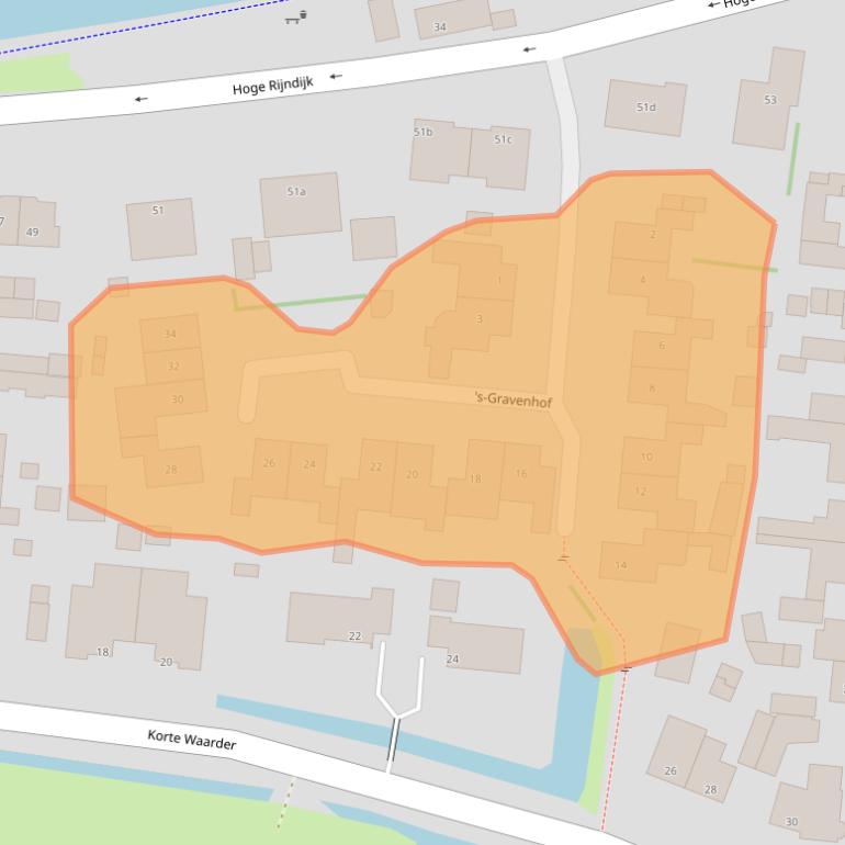Kaart van postcodegebied 2415CB.