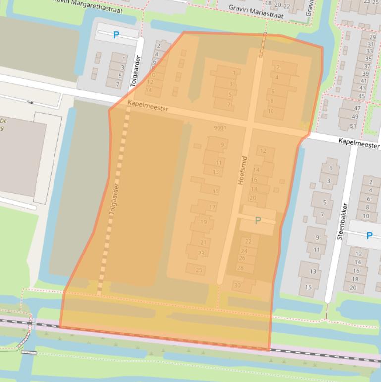 Kaart van postcodegebied 2415CG.