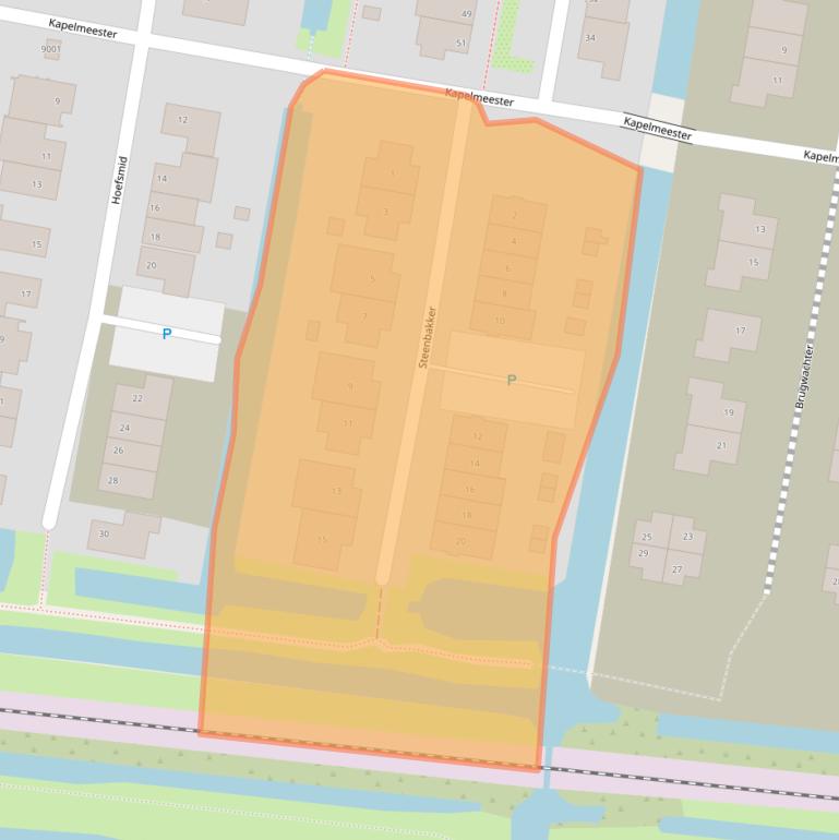 Kaart van postcodegebied 2415CH.