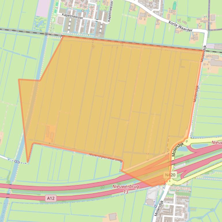 Kaart van postcodegebied 2415NC.