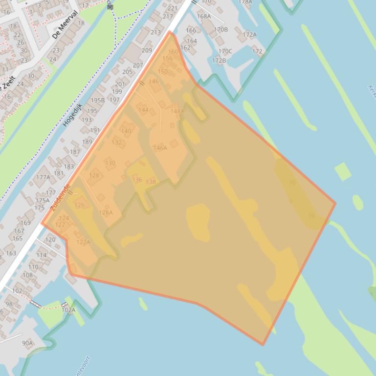 Kaart van postcodegebied 2421AN.