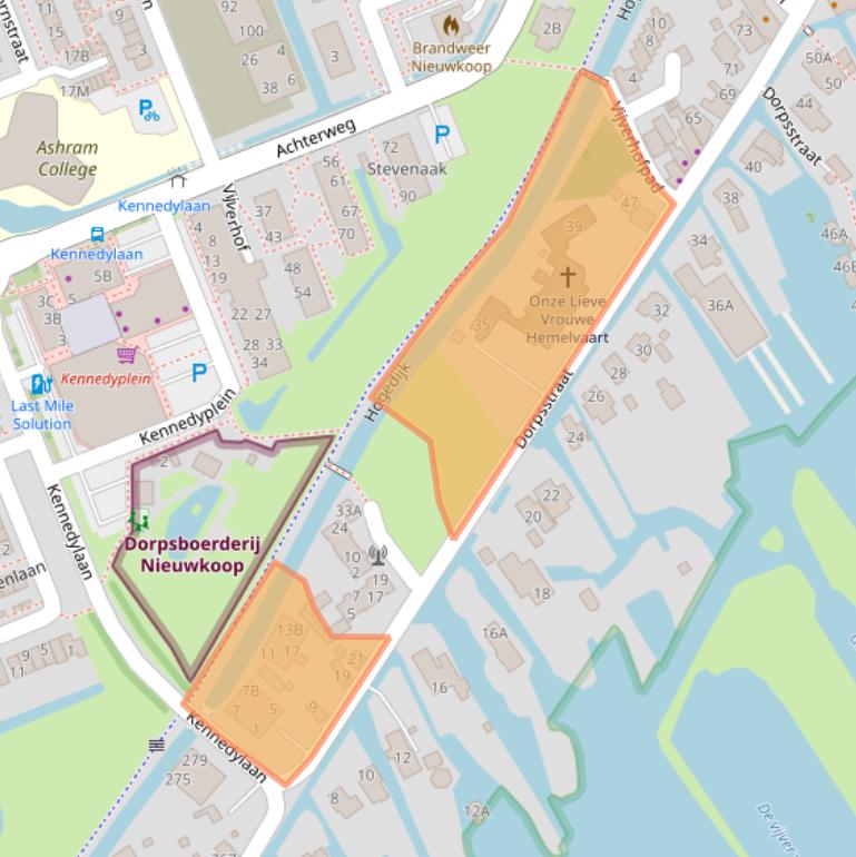 Kaart van postcodegebied 2421AV.