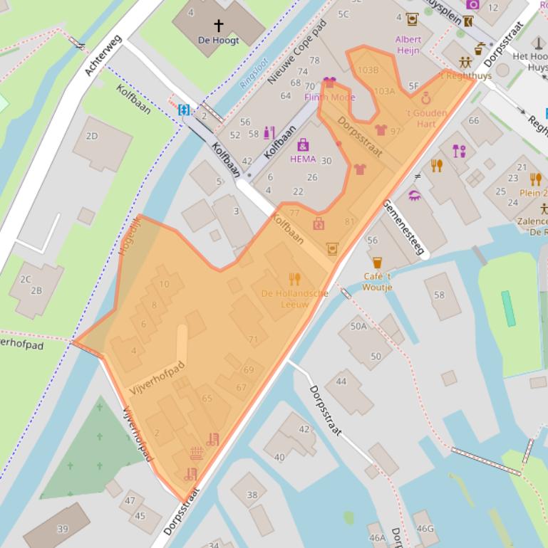 Kaart van postcodegebied 2421AW.