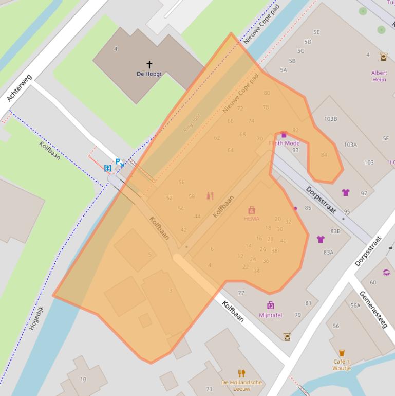 Kaart van postcodegebied 2421BD.