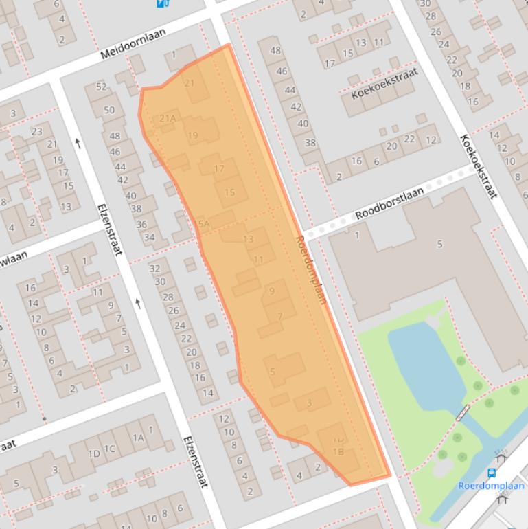 Kaart van postcodegebied 2421BG.