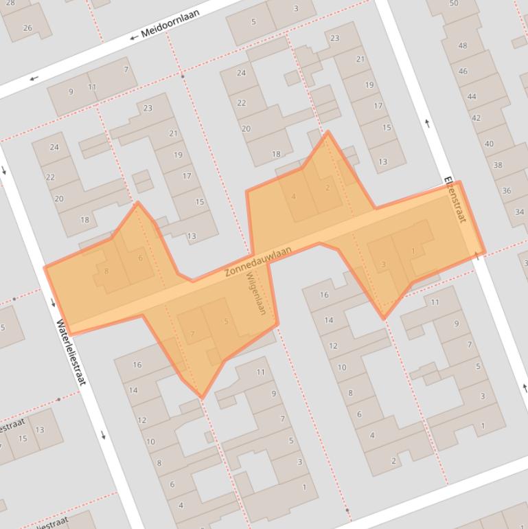 Kaart van postcodegebied 2421BL.