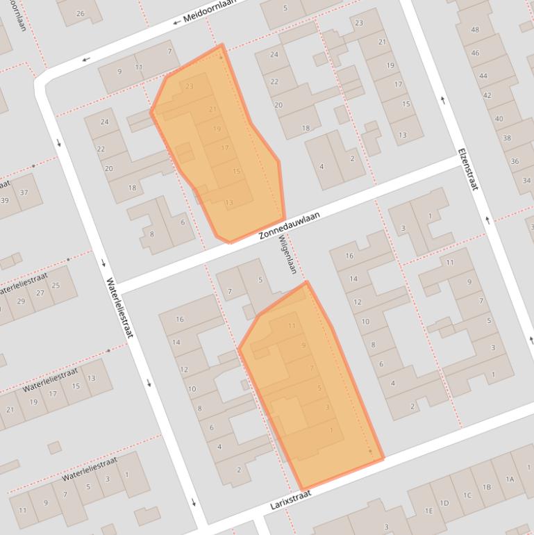 Kaart van postcodegebied 2421BM.