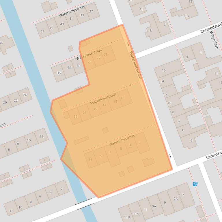 Kaart van postcodegebied 2421BP.