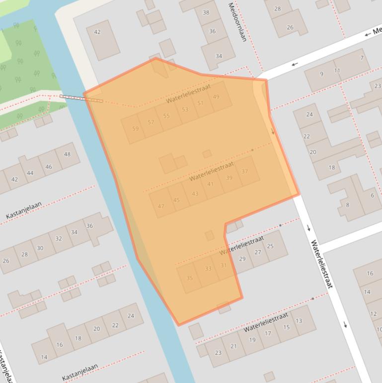 Kaart van postcodegebied 2421BR.