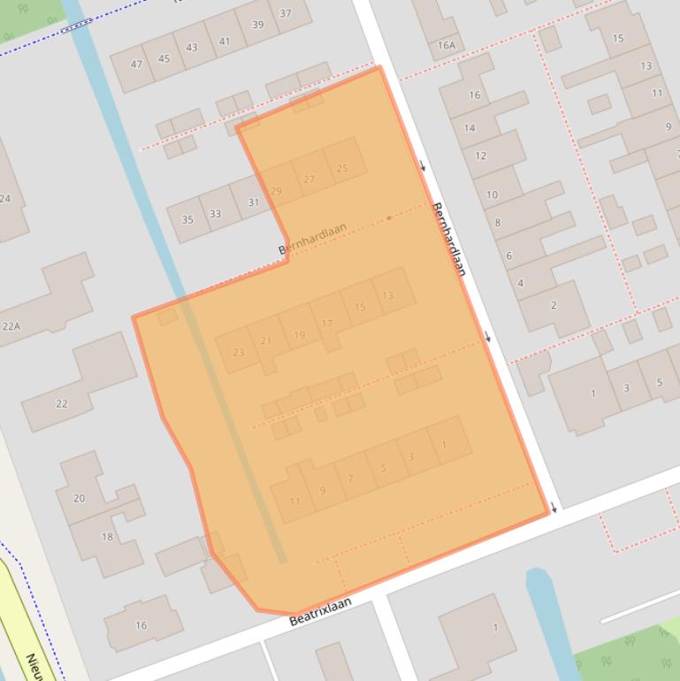 Kaart van postcodegebied 2421CB.