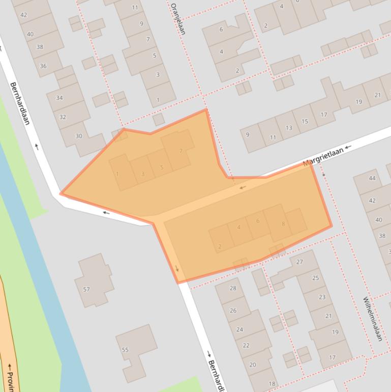 Kaart van postcodegebied 2421CL.