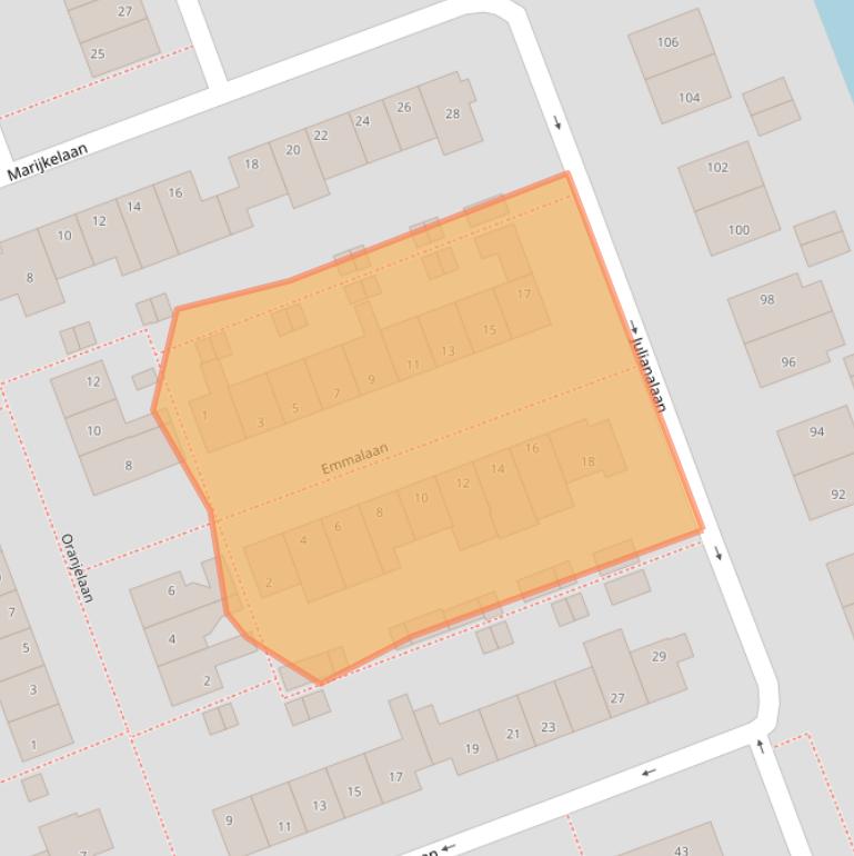 Kaart van postcodegebied 2421CP.