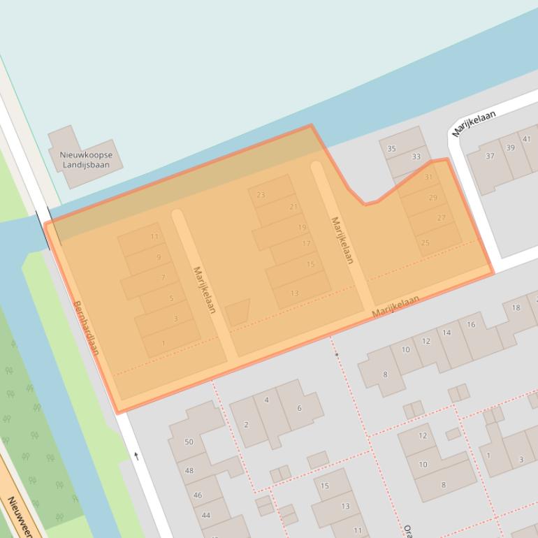 Kaart van postcodegebied 2421CR.