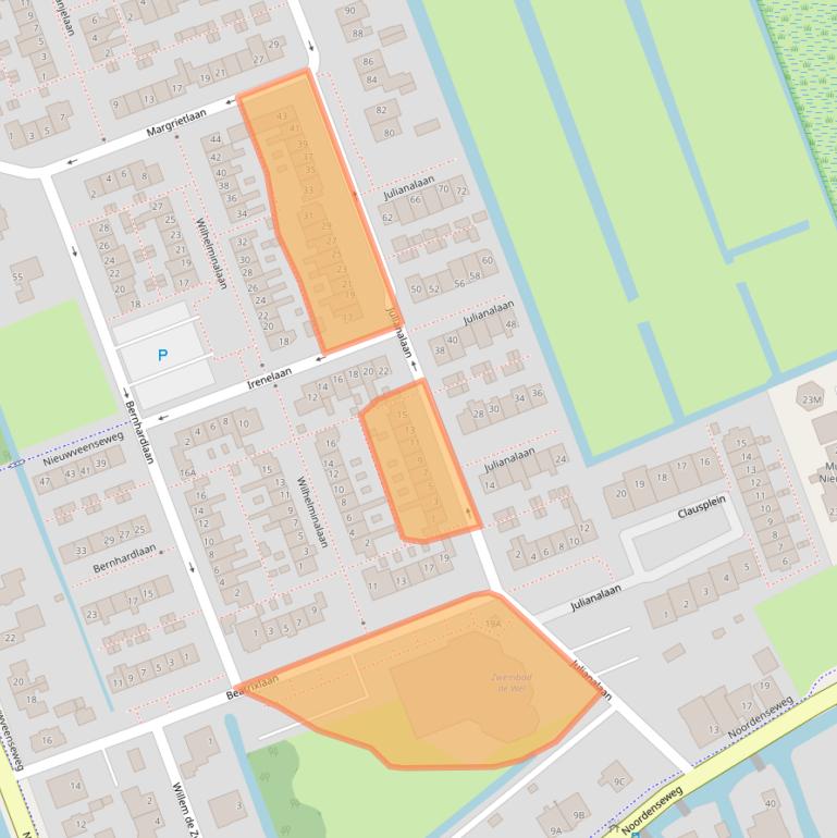 Kaart van postcodegebied 2421CV.