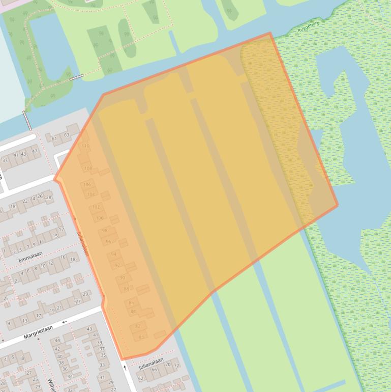 Kaart van postcodegebied 2421CZ.