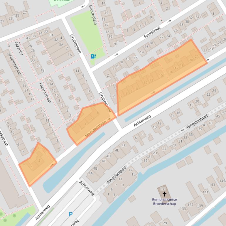 Kaart van postcodegebied 2421EC.