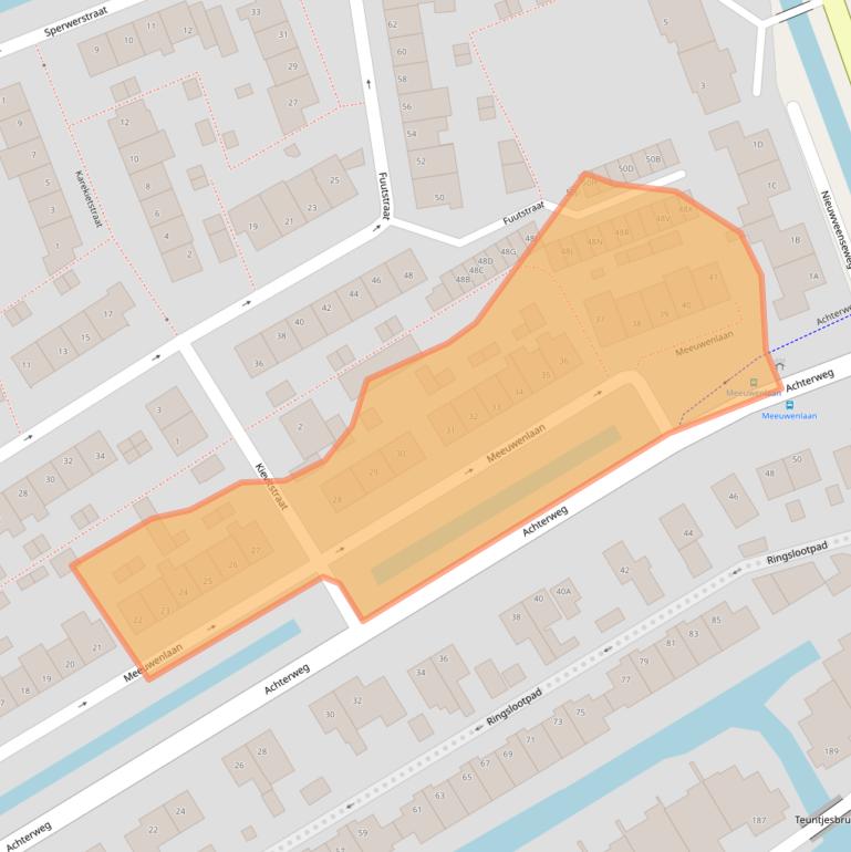 Kaart van postcodegebied 2421ED.