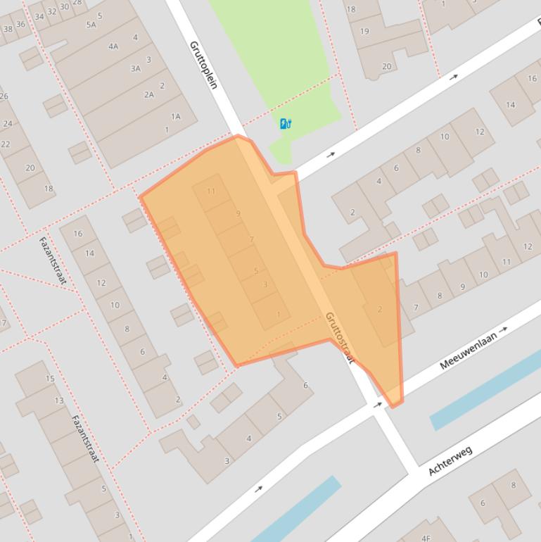 Kaart van postcodegebied 2421EE.