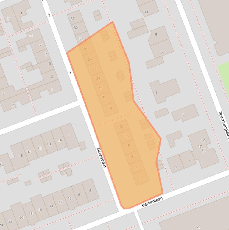 Kaart van postcodegebied 2421EK.