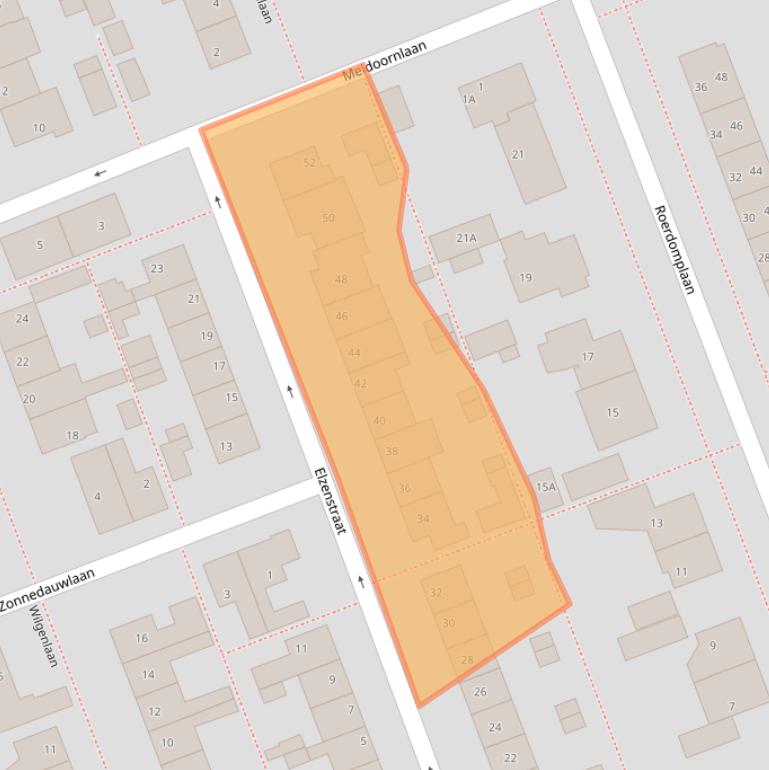 Kaart van postcodegebied 2421EL.