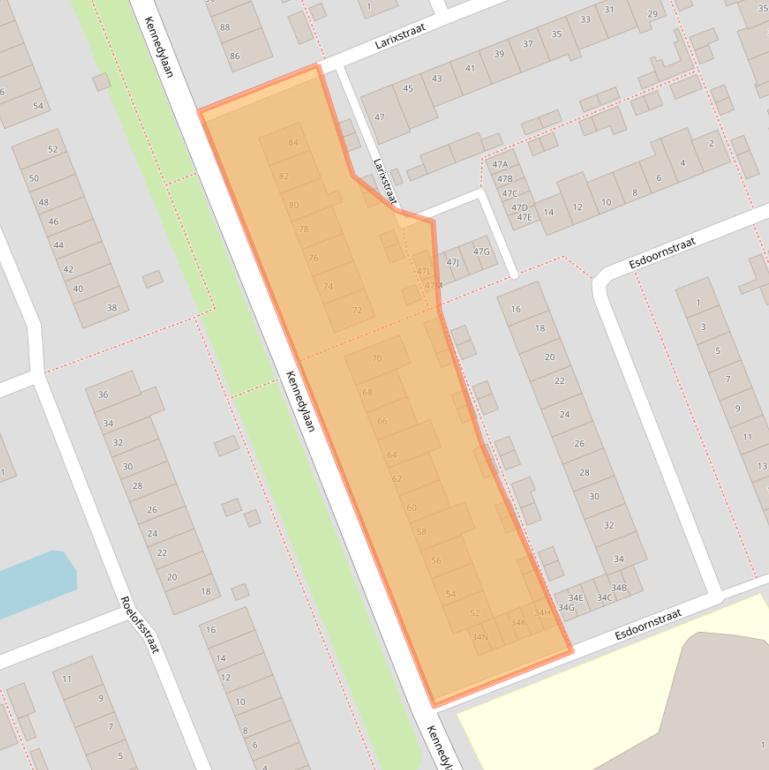 Kaart van postcodegebied 2421EP.