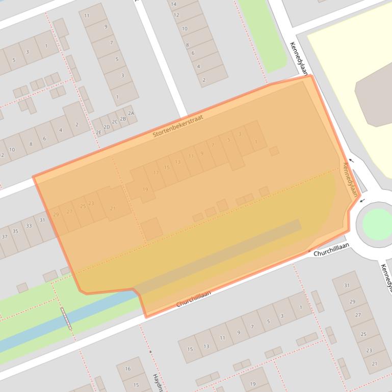 Kaart van postcodegebied 2421ES.