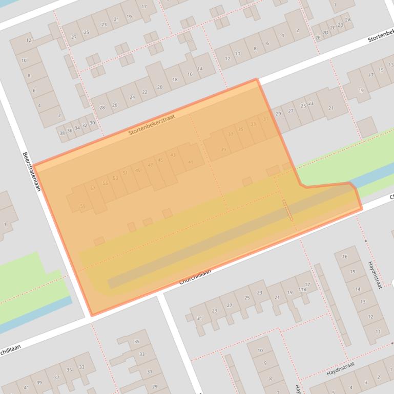 Kaart van postcodegebied 2421ET.
