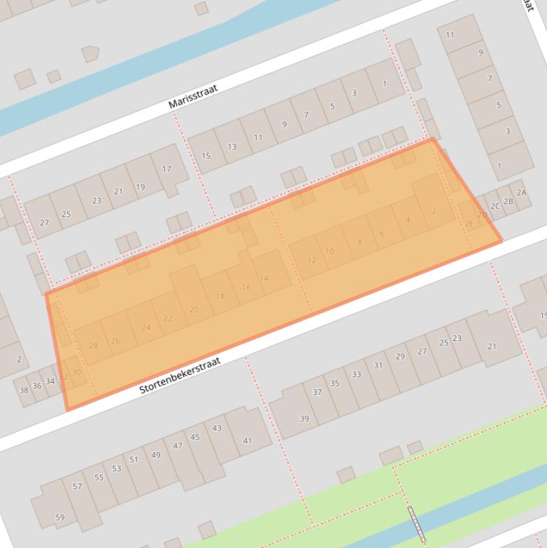 Kaart van postcodegebied 2421EV.
