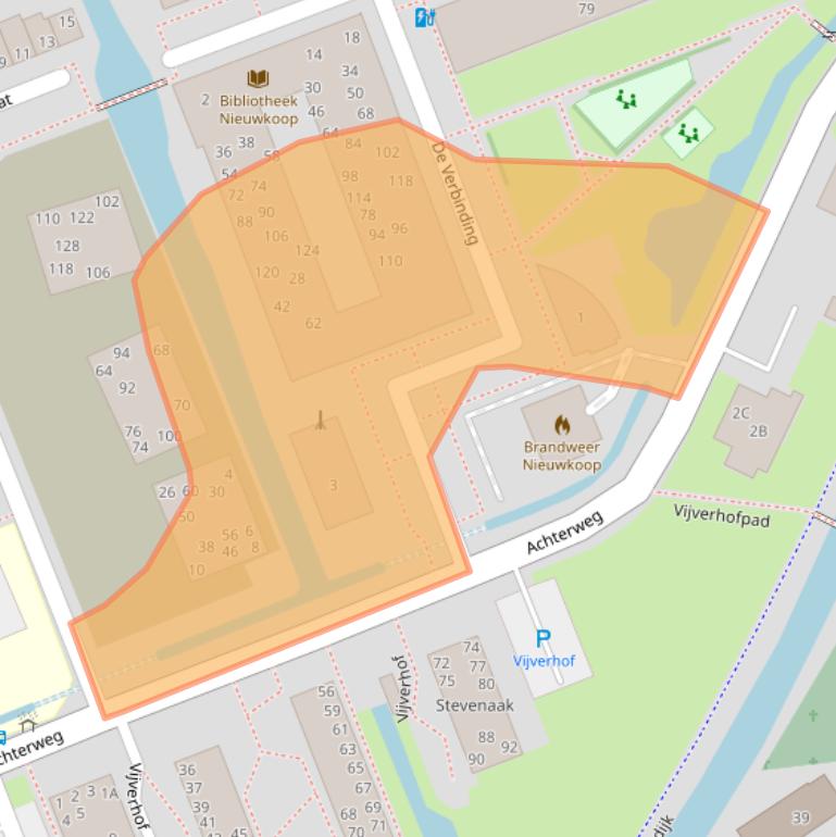 Kaart van postcodegebied 2421EX.