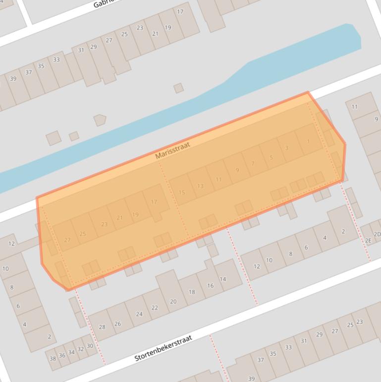 Kaart van postcodegebied 2421GE.