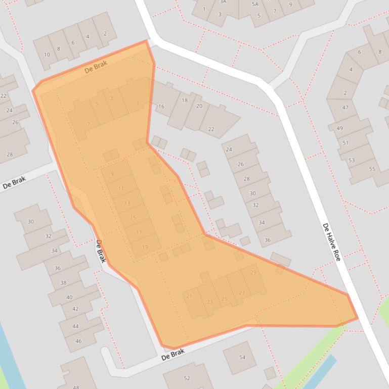 Kaart van postcodegebied 2421HC.