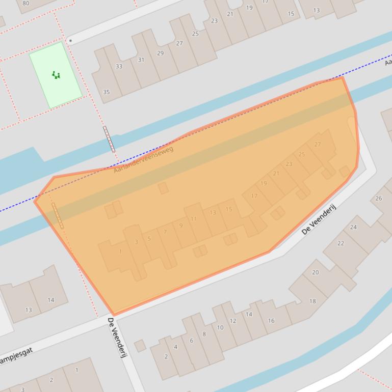 Kaart van postcodegebied 2421HE.