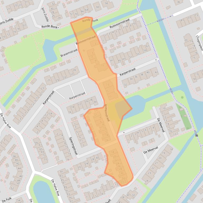 Kaart van postcodegebied 2421HR.