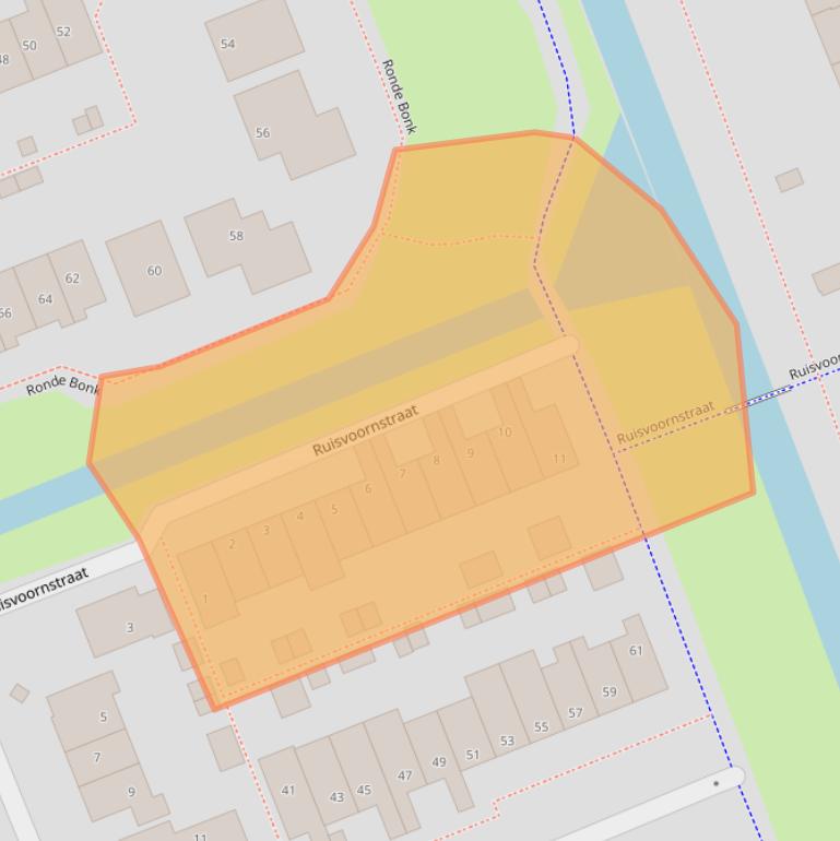 Kaart van postcodegebied 2421HS.