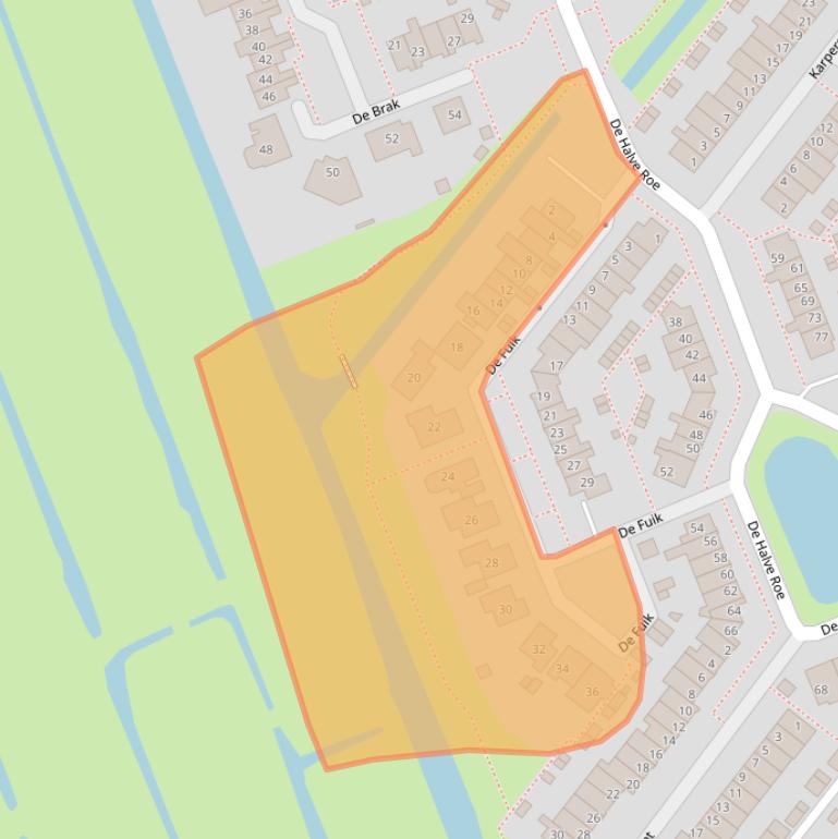 Kaart van postcodegebied 2421HW.