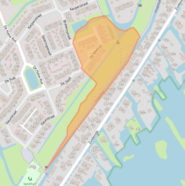 Kaart van postcodegebied 2421JH.